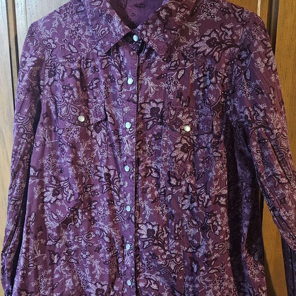Paper Tee Maroon Paisley Shirt